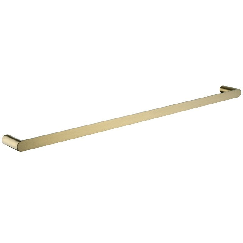 RUSHY - 800mm Brushed Brass Single Towel Rail - MTO Marbles & Tiles Outlet