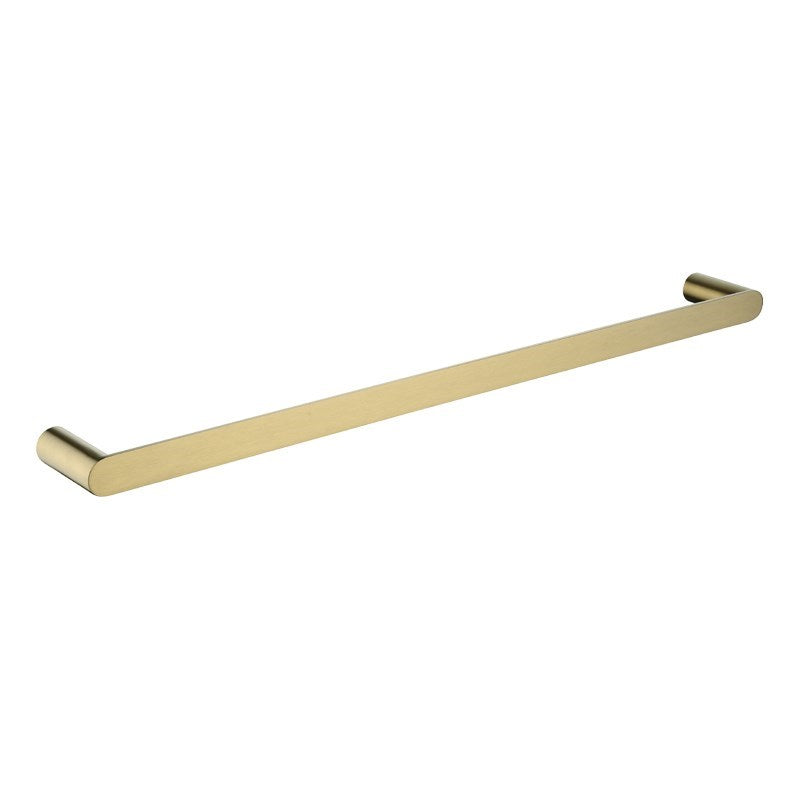 RUSHY - 600mm Brushed Brass Single Towel Rail - MTO Marbles & Tiles Outlet