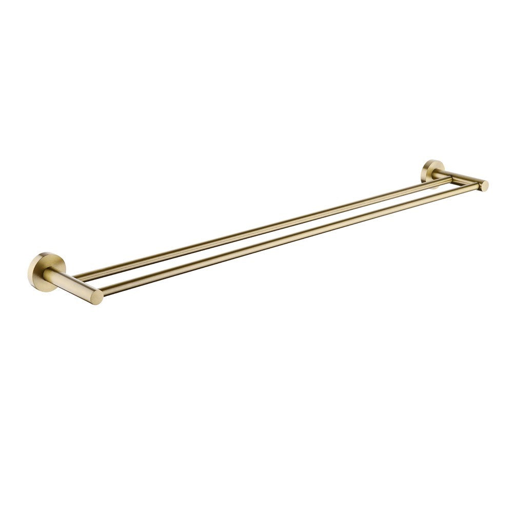 LUCID PIN - Brused Brass Cuttable Double Towel Rail - MTO Marbles & Tiles Outlet