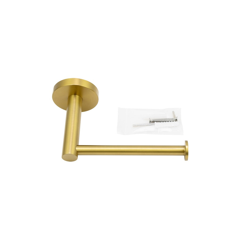 LUCID PIN - Brushed Brass Toilet Paper Holder - MTO Marbles & Tiles Outlet