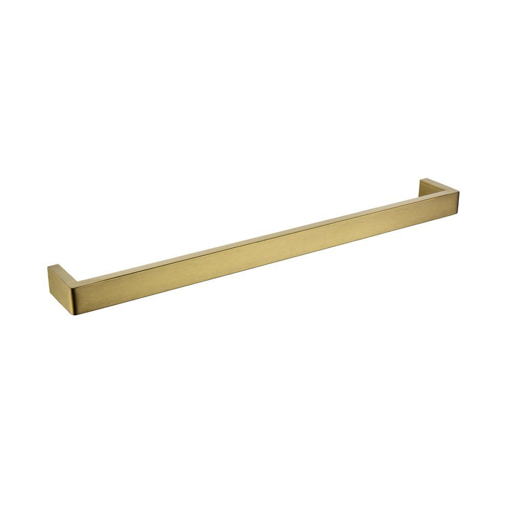 IVANO - 600mm Brushed Brass Single Towel Rail - MTO Marbles & Tiles Outlet