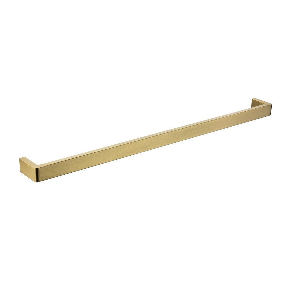 IVANO - 800mm Brushed Brass Single Towel Rail - MTO Marbles & Tiles Outlet