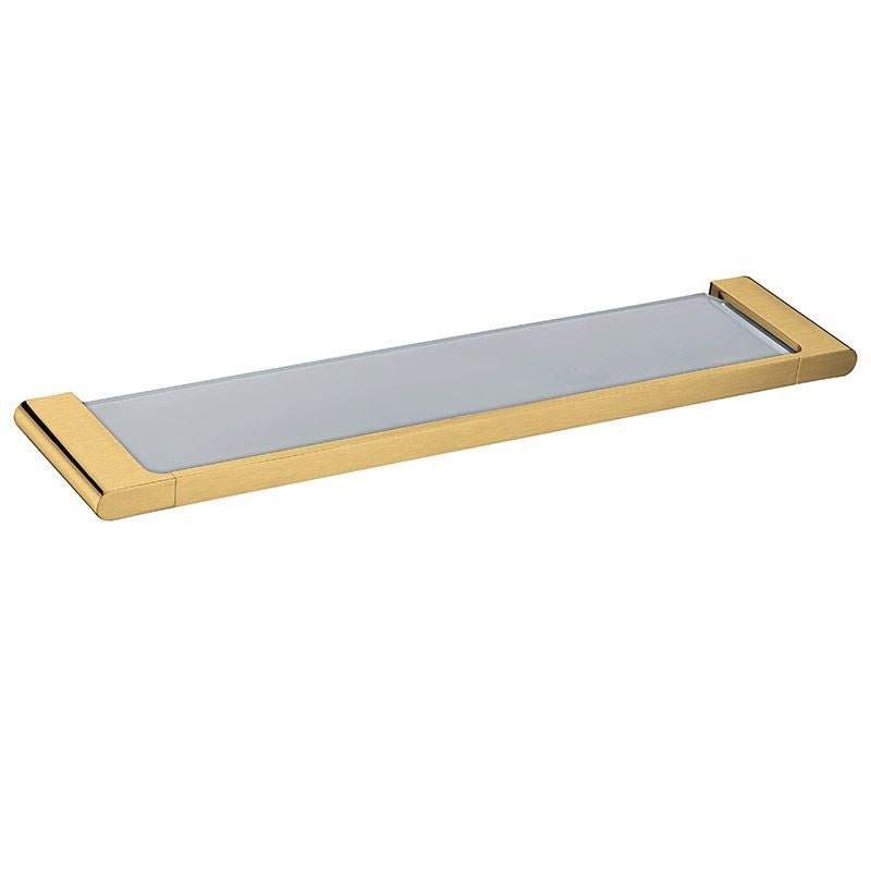 VOG - Brushed Brass Glass Shelf - MTO Marbles & Tiles Outlet