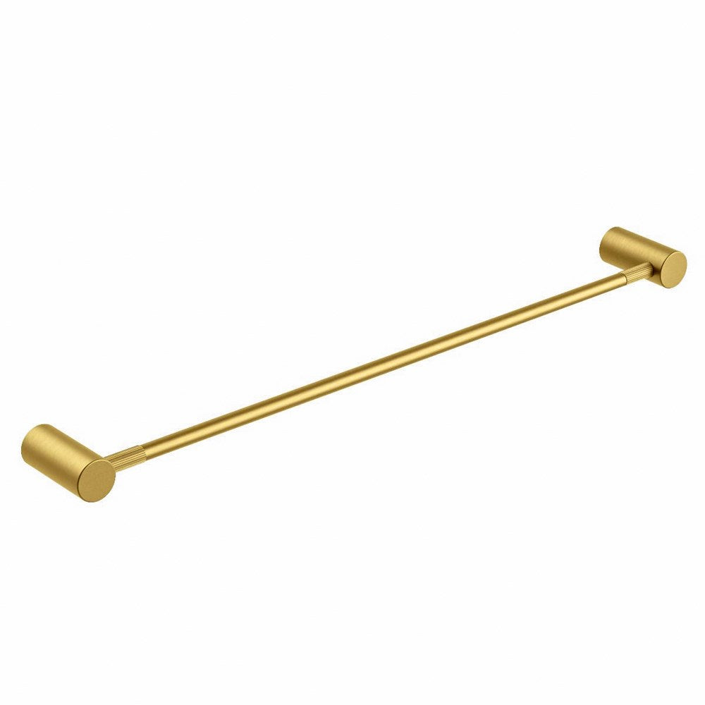 CADDENCE - 600mm Brushed Brass Single Towel Rail - MTO Marbles & Tiles Outlet