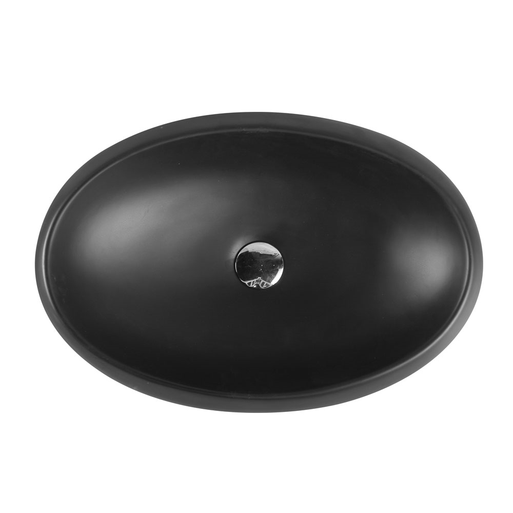 Chur 33 Counter-top Oval Basin - Matt Black - MTO Marbles & Tiles Outlet
