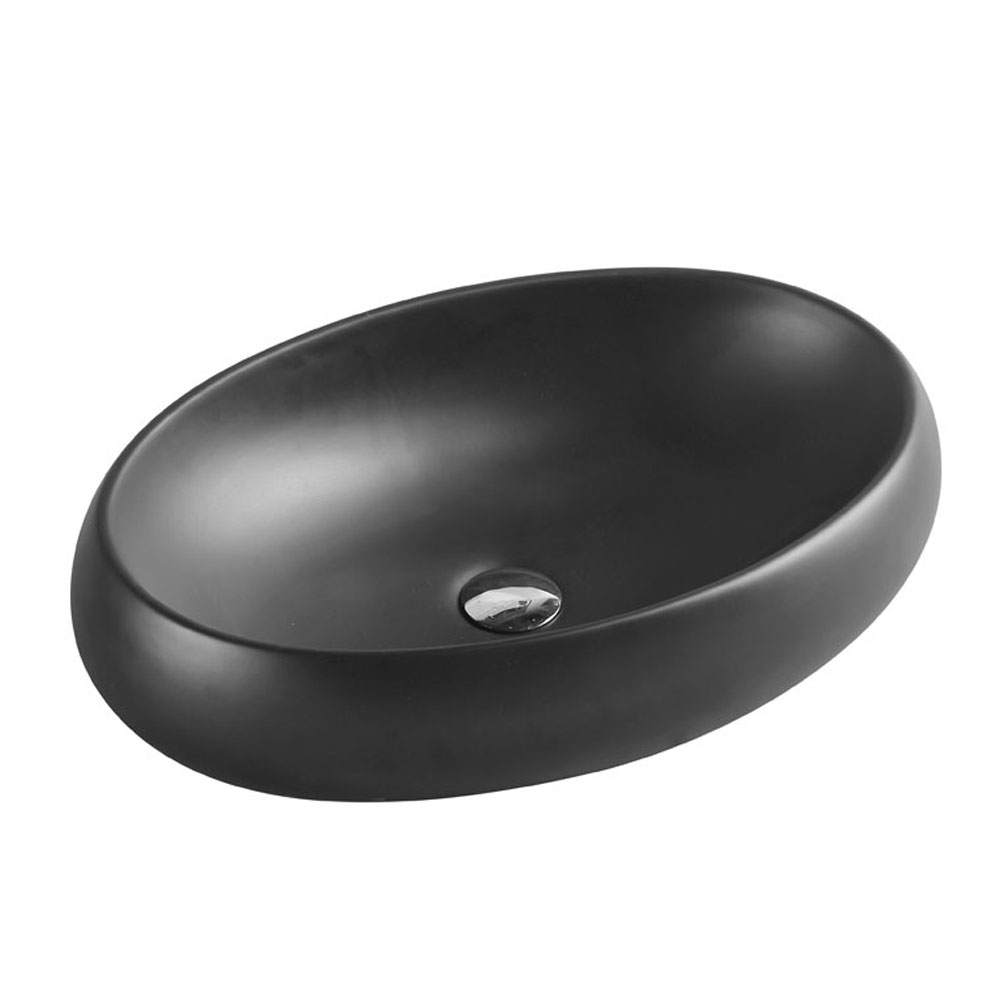 Chur 33 Counter-top Oval Basin - Matt Black - MTO Marbles & Tiles Outlet