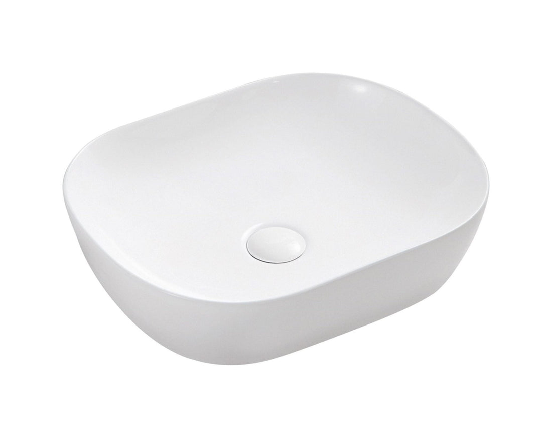 Chur 43 Counter-top Round-edged Square Basin - Matt White - MTO Marbles & Tiles Outlet