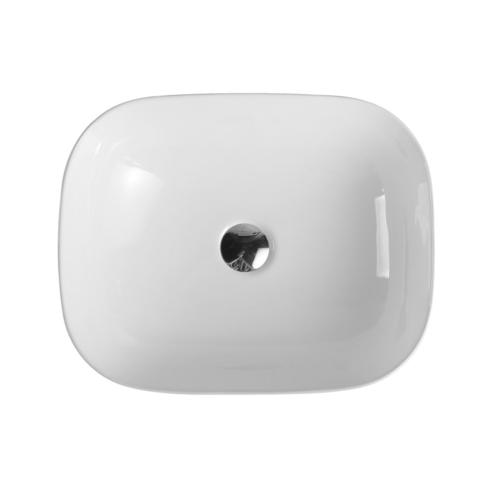 Chur 43 Counter-top Round-edged Square Basin - Touchline White - MTO Marbles & Tiles Outlet