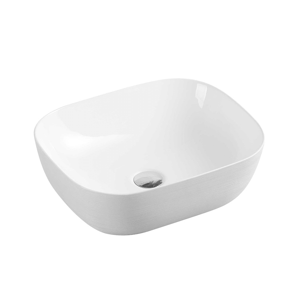 Chur 43 Counter-top Round-edged Square Basin - Touchline White - MTO Marbles & Tiles Outlet