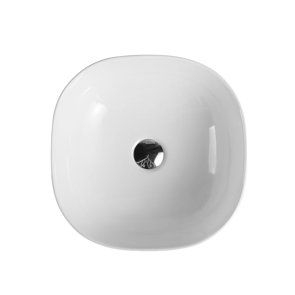 Chur 44 Counter-top Round-edged Square Basin - Touchline White - MTO Marbles & Tiles Outlet