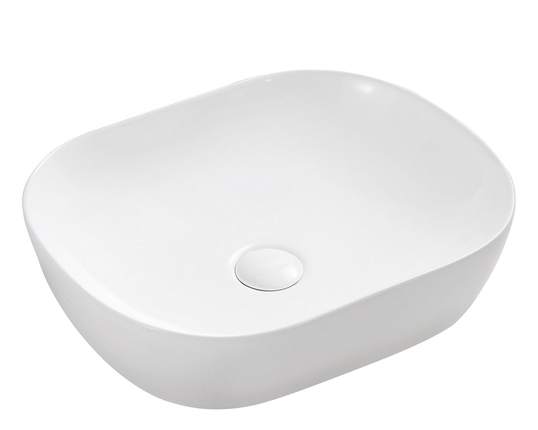 Chur 46 Counter-top Round-edged Square Basin - Matt White - MTO Marbles & Tiles Outlet