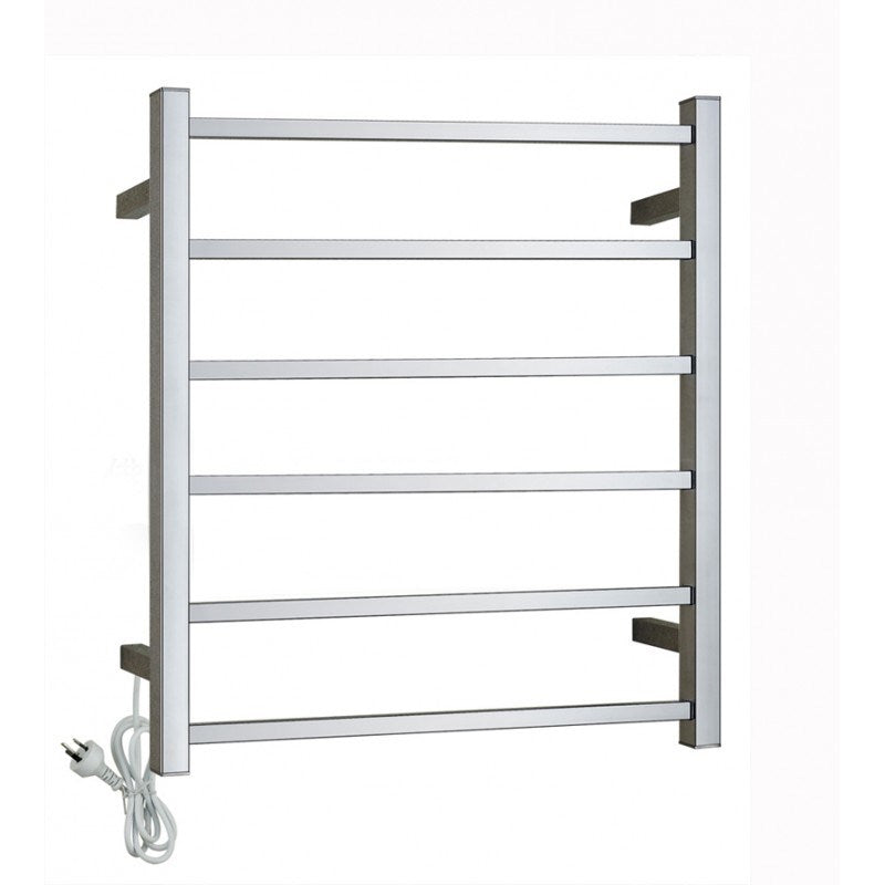 Chrome Heated Towel Rack 6 Bars - MTO Marbles & Tiles Outlet