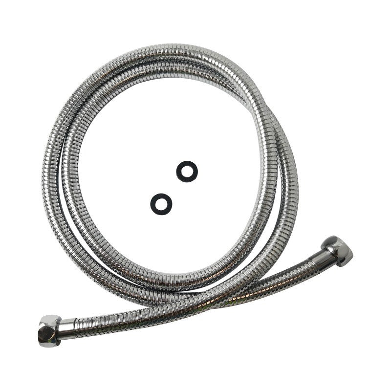 1500mm Chrome Stainless Steel Water Inlet/Outlet Shower Hose - MTO Marbles & Tiles Outlet