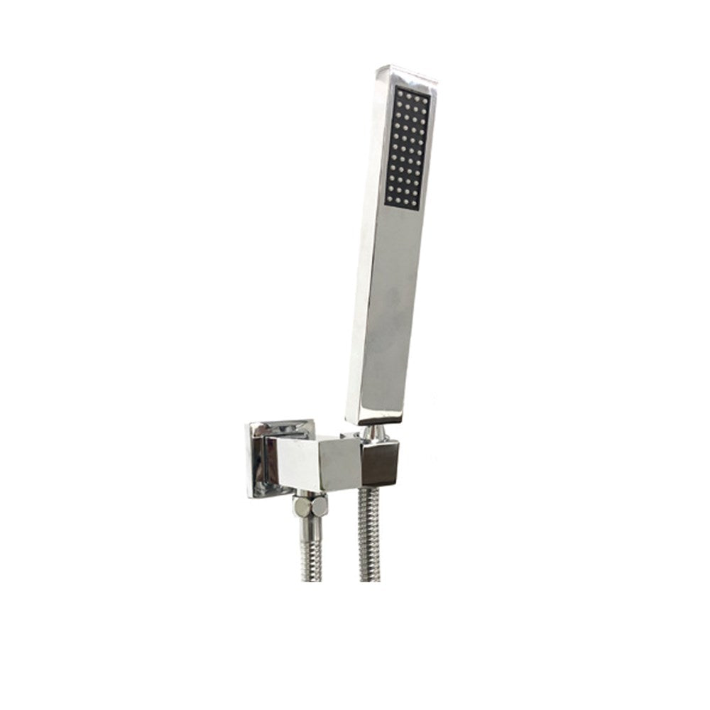 Chrome Shower Rail with Handheld Shower - MTO Marbles & Tiles Outlet