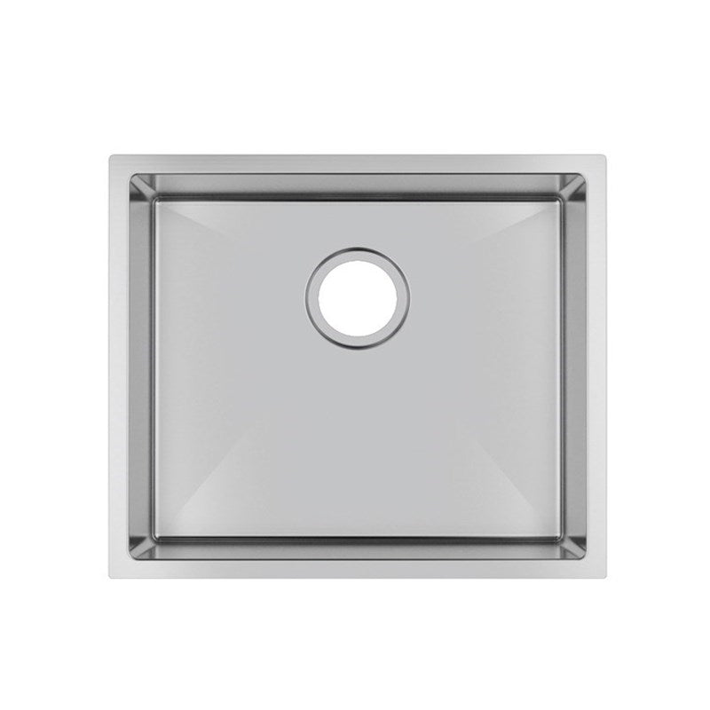 510x440x230mm Chrome Stainless Steel Single Bowl Kitchen Sink - MTO Marbles & Tiles Outlet