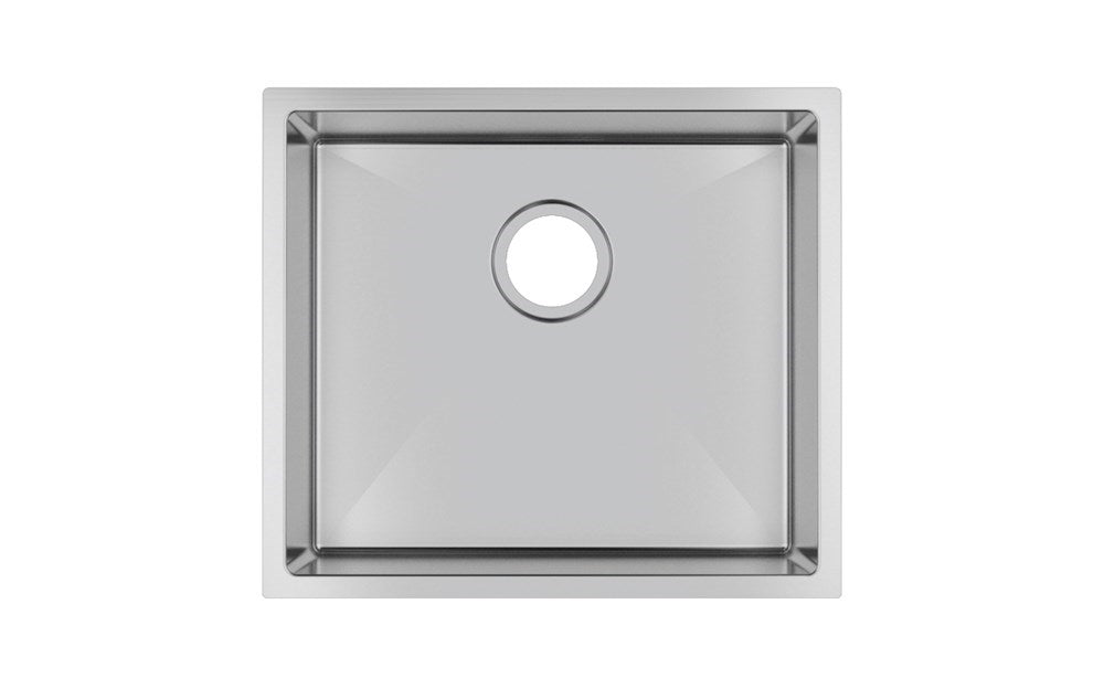 510x440x230mm Chrome Stainless Steel Single Bowl Kitchen Sink - MTO Marbles & Tiles Outlet