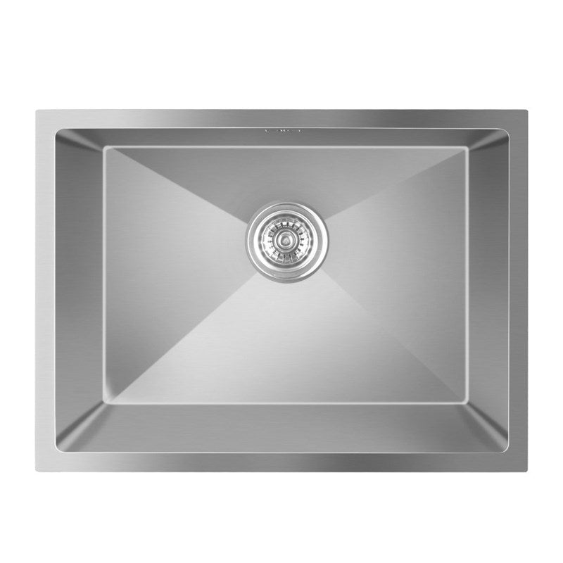 580x440x230mm Chrome Stainless Steel Single Bowl Kitchen Sink - MTO Marbles & Tiles Outlet
