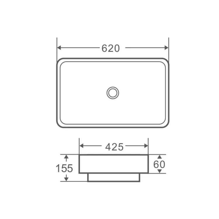 Cosy 60T Insert Rectangular Basin - MTO Marbles & Tiles Outlet