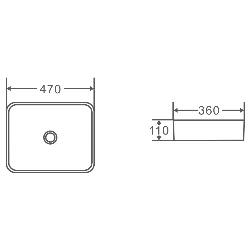 Etna 78 Series Counter-top Rectangular Art Basin - Tango Grey - MTO Marbles & Tiles Outlet