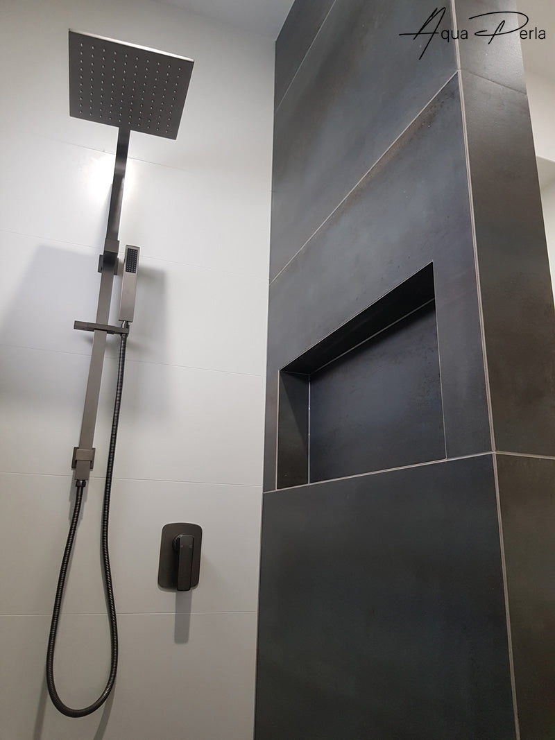 Gunmetal Shower Rail - MTO Marbles & Tiles Outlet