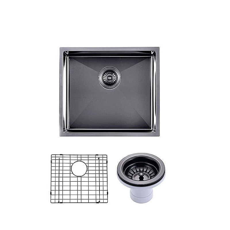 510x450x230mm Gunmetal Stainless Steel PVD Single Bowl Kitchen Sink - MTO Marbles & Tiles Outlet