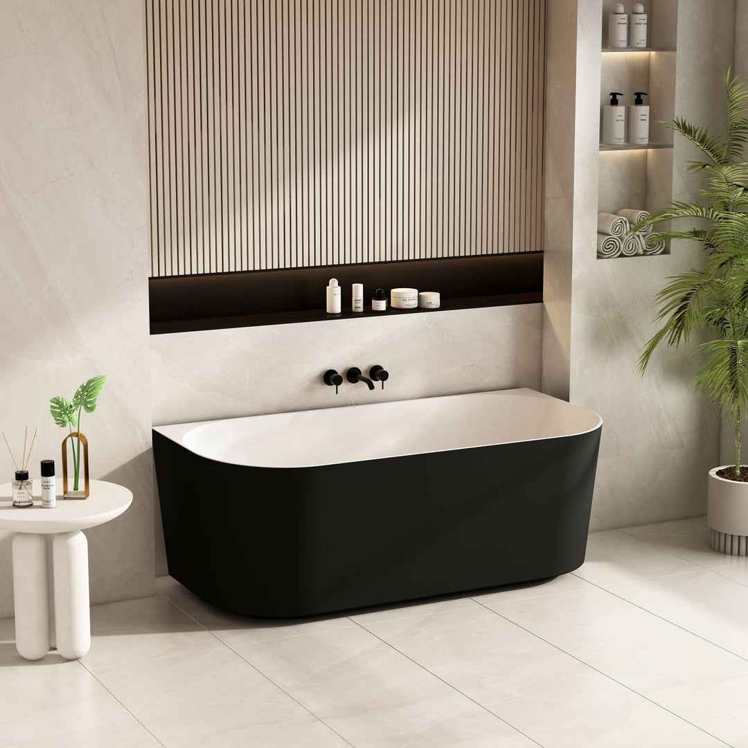 Musen Ultra-Thin Back-to-Wall Bathtub - Gloss White