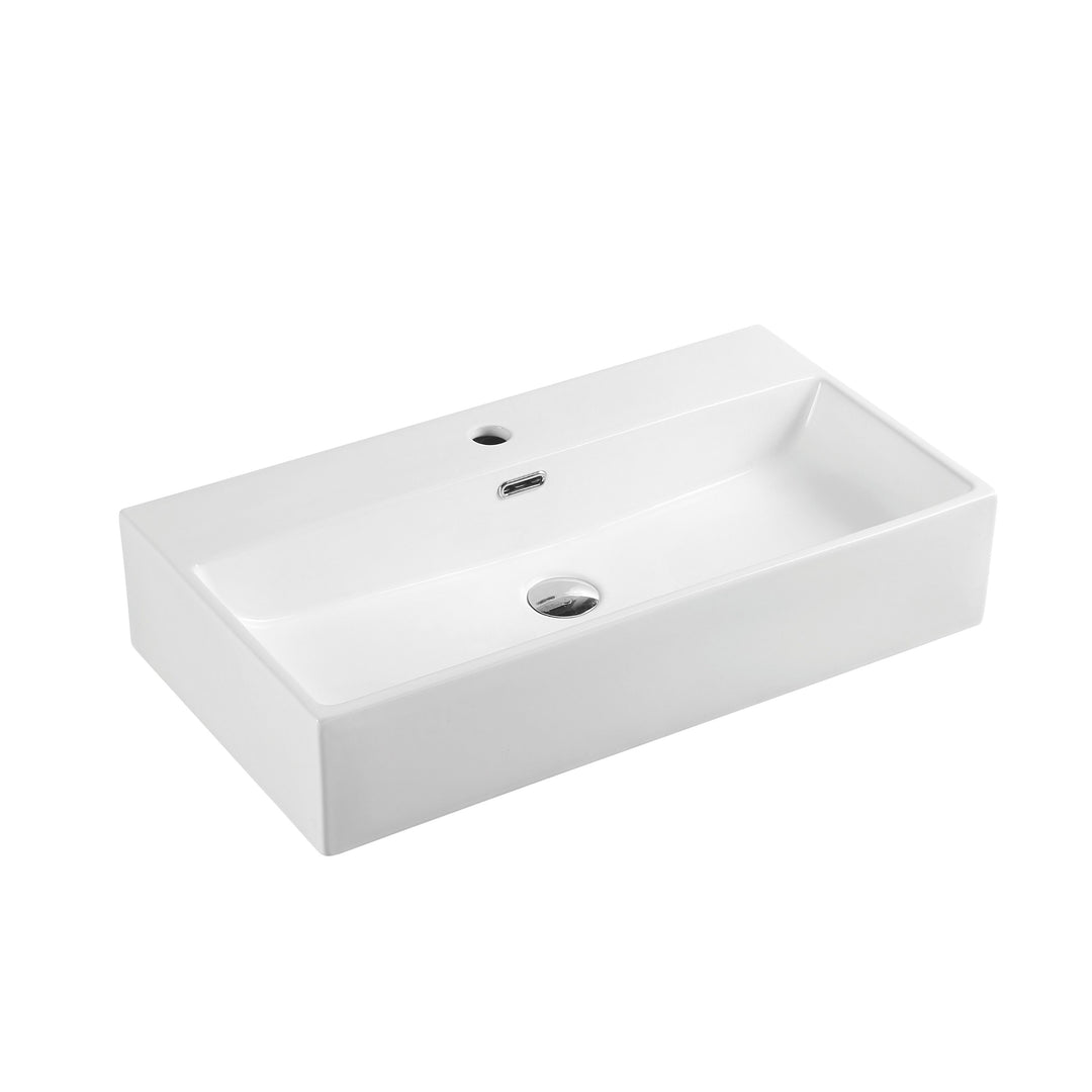 Kube 72M Wall-Hung Slim Rectangular Basin - MTO Marbles & Tiles Outlet