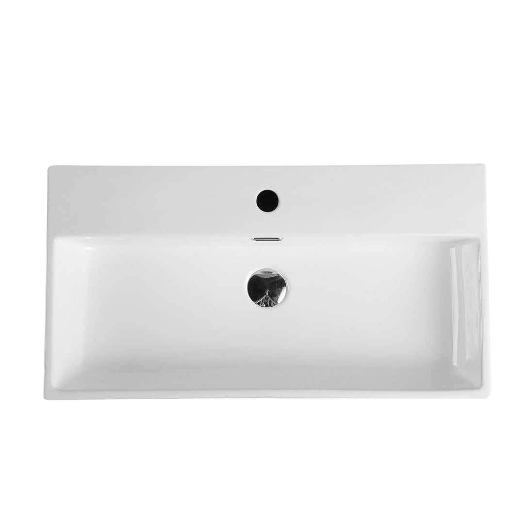 Kube 72M Wall-Hung Slim Rectangular Basin - MTO Marbles & Tiles Outlet