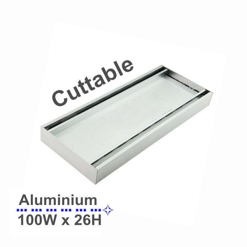 100x100x26mm Chrome Gold Tile Insert Grate - MTO Marbles & Tiles Outlet