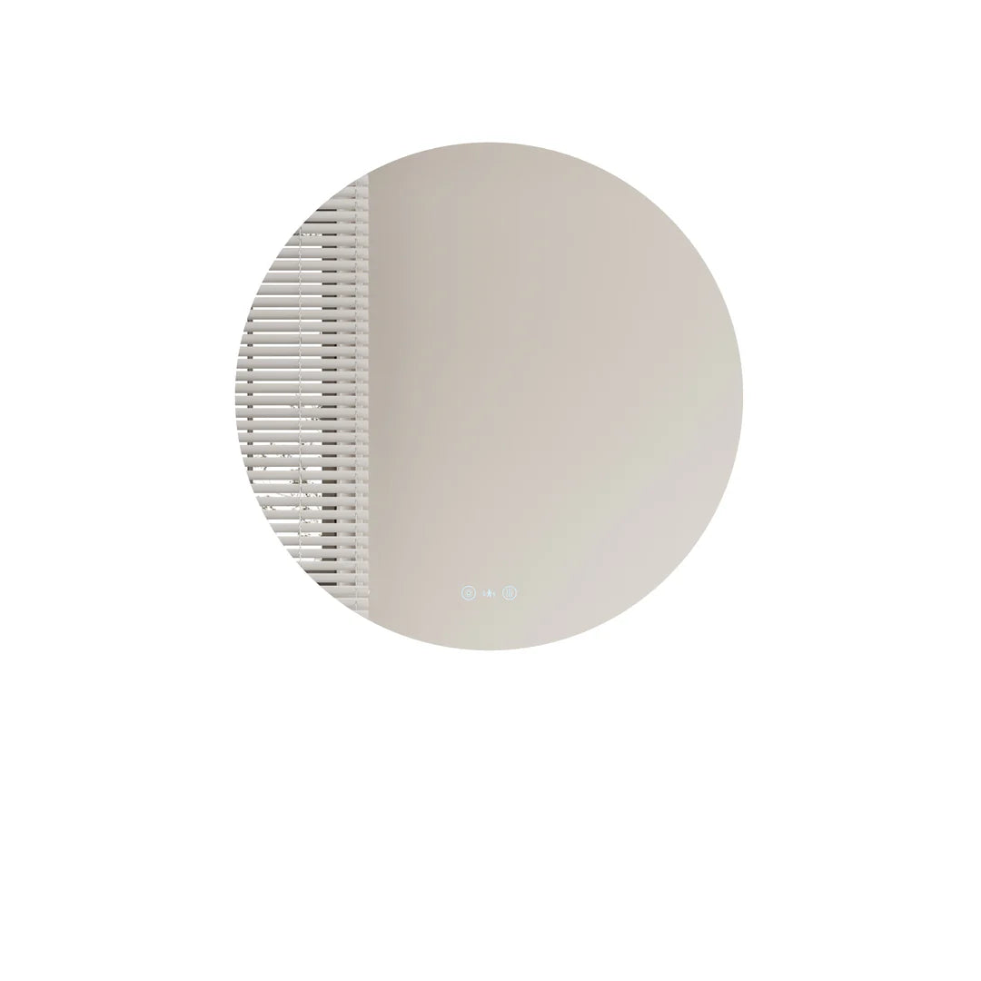 Luna LED Round Mirror 600mm - with Adjustable LED Lighting