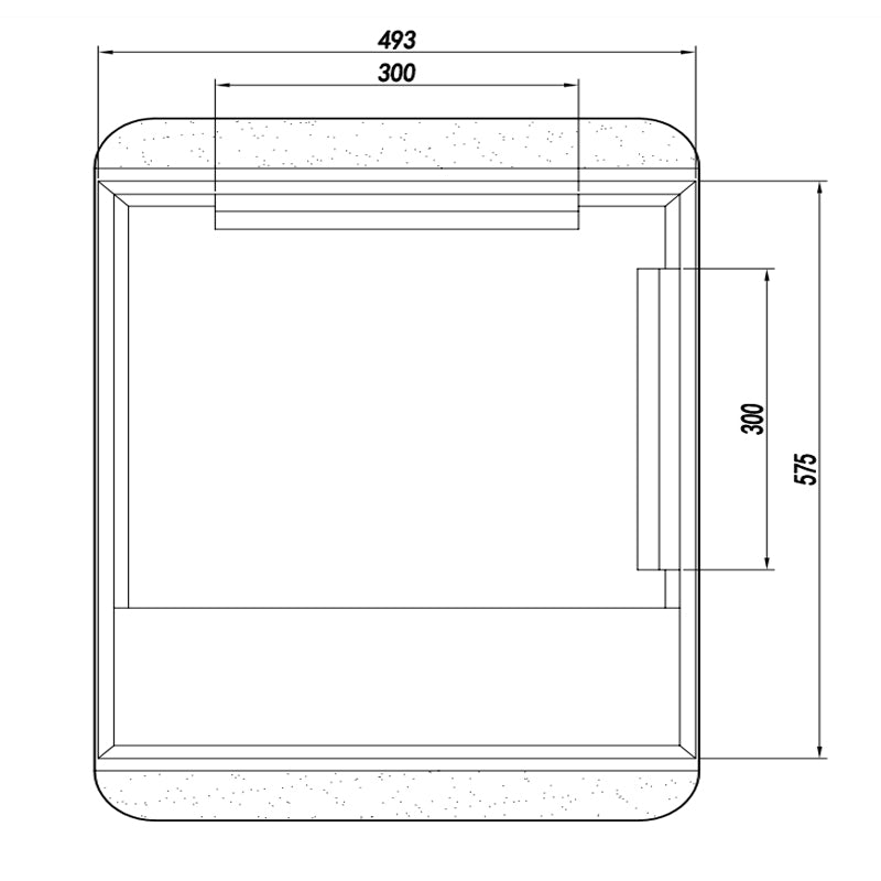 500x700mm Framed LED Mirror - MTO Marbles & Tiles Outlet