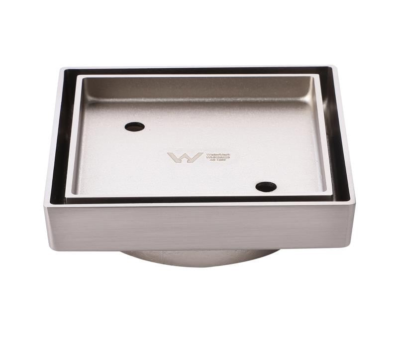 115x115x35mm Brushed Nickel Tile Insert Drain - MTO Marbles & Tiles Outlet