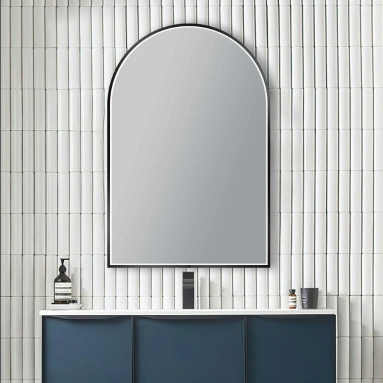 600x900mm Matte Black Framed LED Mirror - MTO Marbles & Tiles Outlet