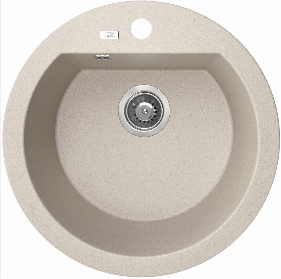 510x205mm Beige Granite Single Bowl Kitchen Sink - MTO Marbles & Tiles Outlet