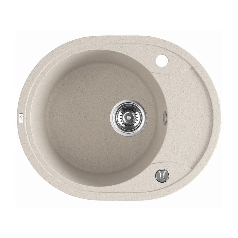 470x580x198mm Beige Granite Single Bowl Kitchen Sink - MTO Marbles & Tiles Outlet