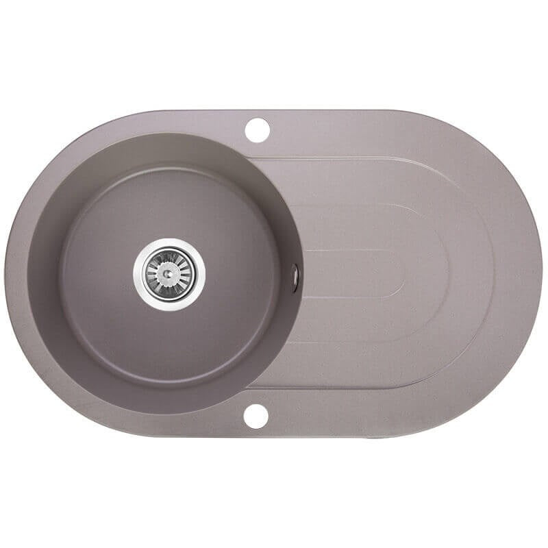 470x780x204mm Grey Granite Single Bowl Kitchen Sink - MTO Marbles & Tiles Outlet