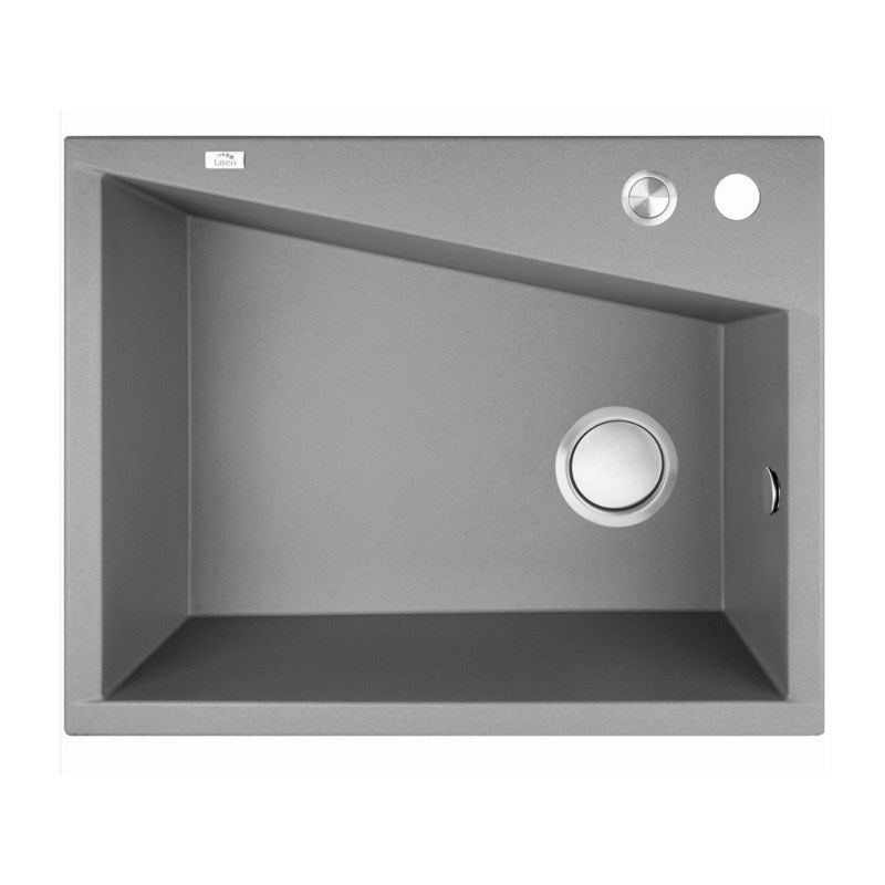 480x600x227mm Grey Granite Double Bowl Kitchen Sink - MTO Marbles & Tiles Outlet