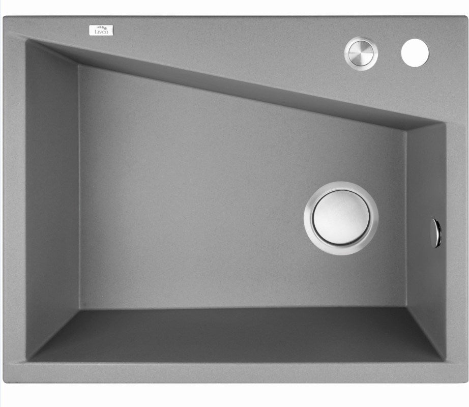 480x600x227mm Grey Granite Double Bowl Kitchen Sink - MTO Marbles & Tiles Outlet