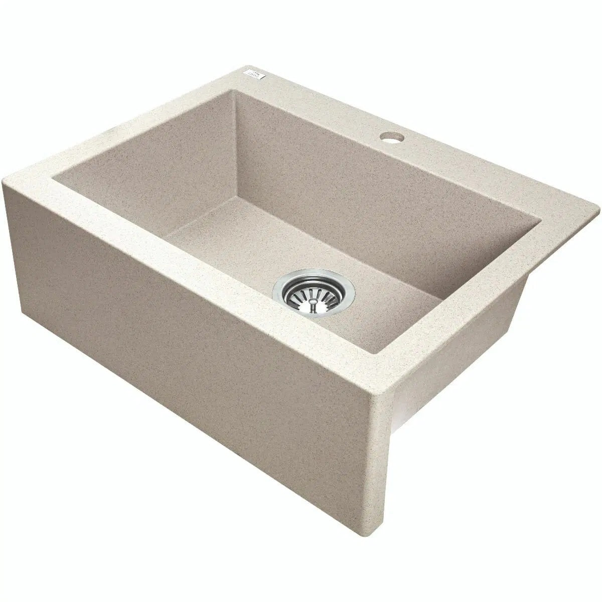 490x550x220mm Beige Granite Single Bowl Kitchen Sink - MTO Marbles & Tiles Outlet