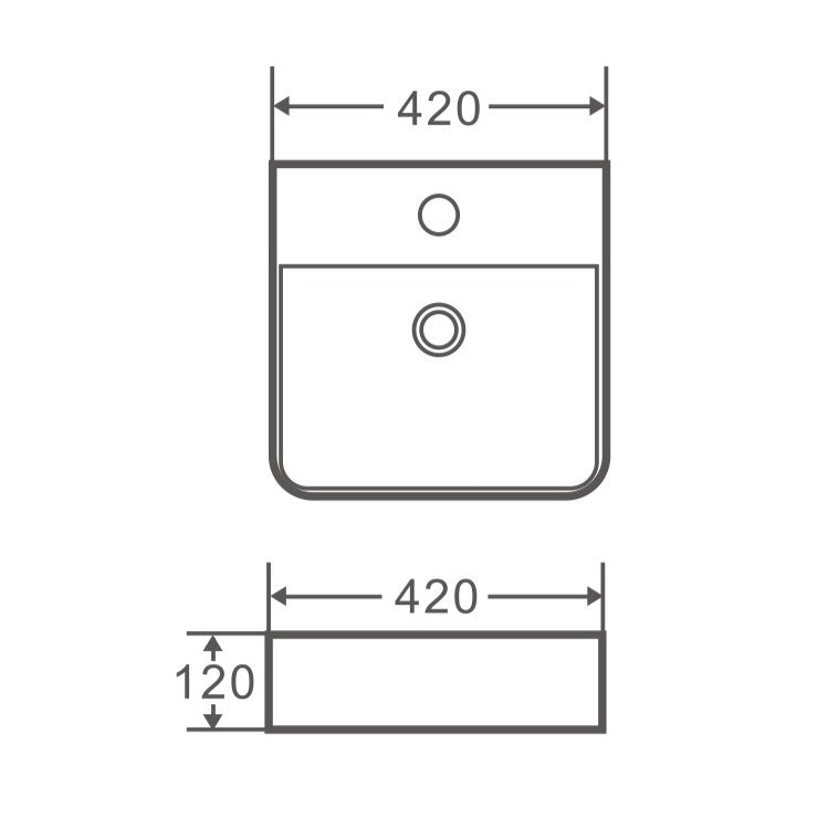 Marsay 77 Wall-Hung Square Art Basins - Nero Grey - MTO Marbles & Tiles Outlet