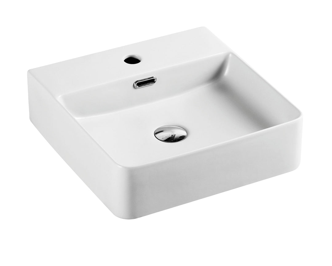 Marsay 77 Wall-Hung Square Art Basins - Matt White - MTO Marbles & Tiles Outlet