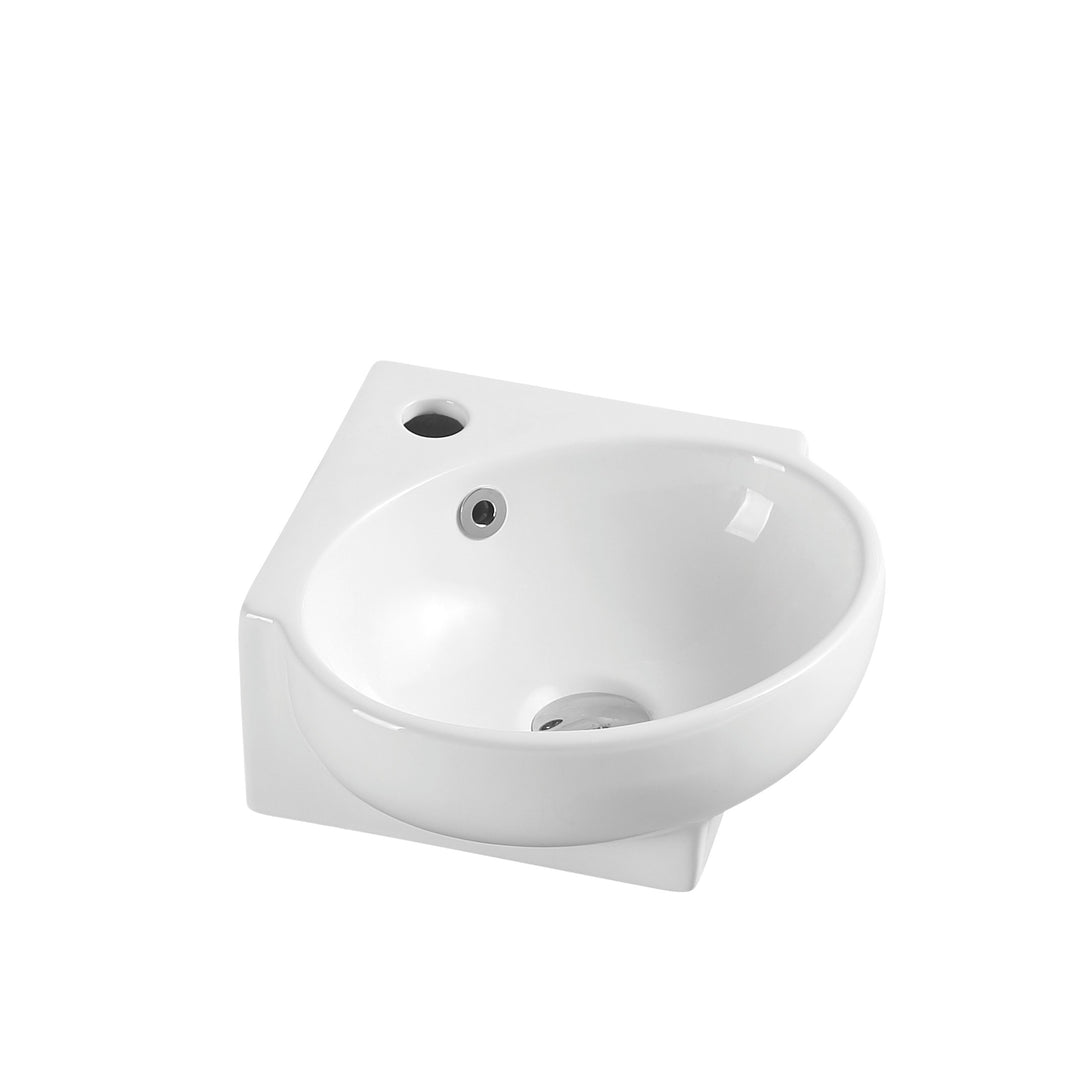 Mini 39 Compact Wall-Hung Corner Basin - MTO Marbles & Tiles Outlet