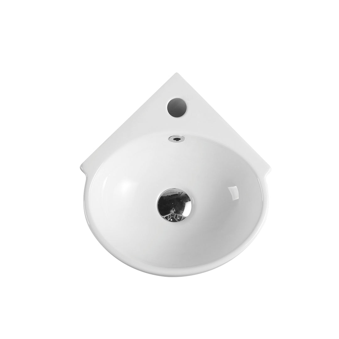 Mini 39 Compact Wall-Hung Corner Basin - MTO Marbles & Tiles Outlet