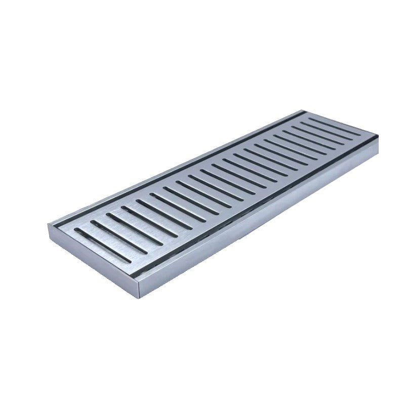 100x100x14mm Brushed Silver Ezy Flow Floor Grate - MTO Marbles & Tiles Outlet