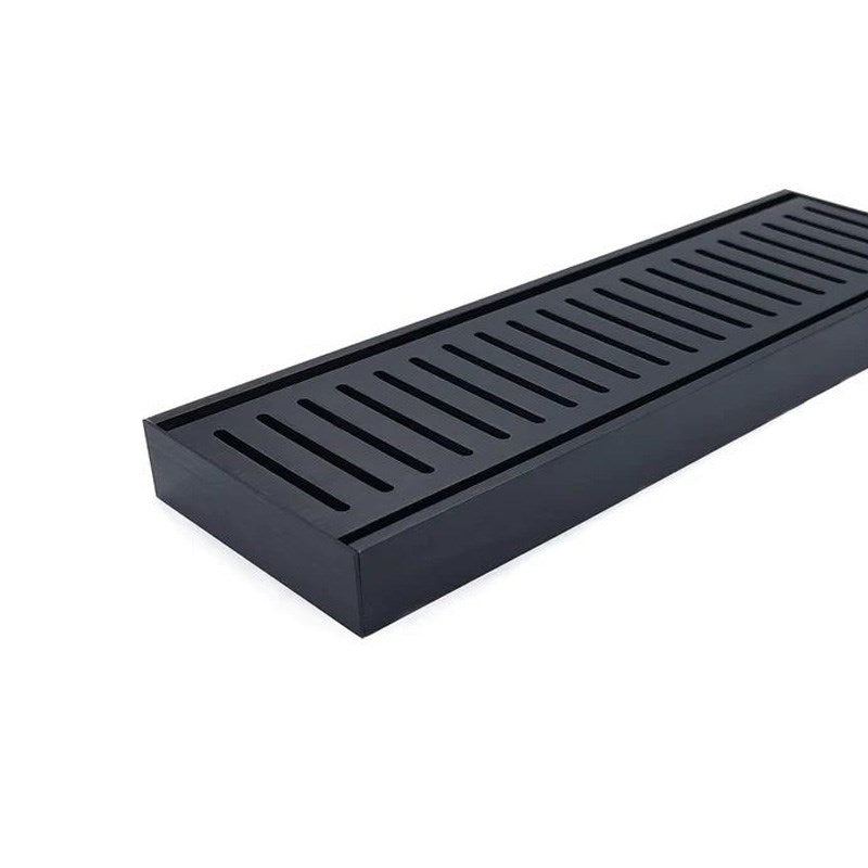 100x100x21mm Brushed Black Ezy Flow Floor Grate - MTO Marbles & Tiles Outlet