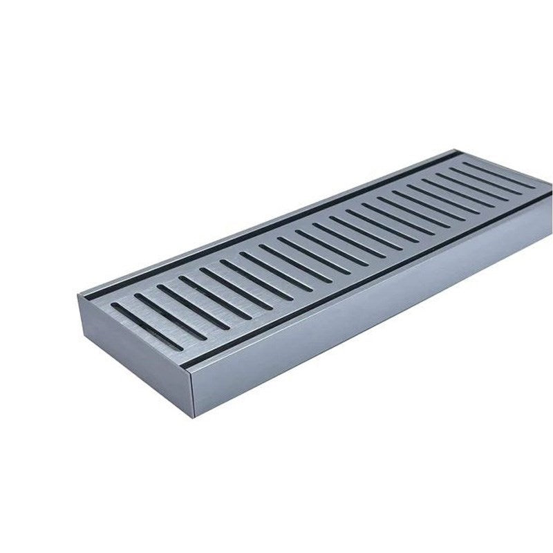 100x100x21mm Brushed Silver Ezy Flow Floor Grate - MTO Marbles & Tiles Outlet