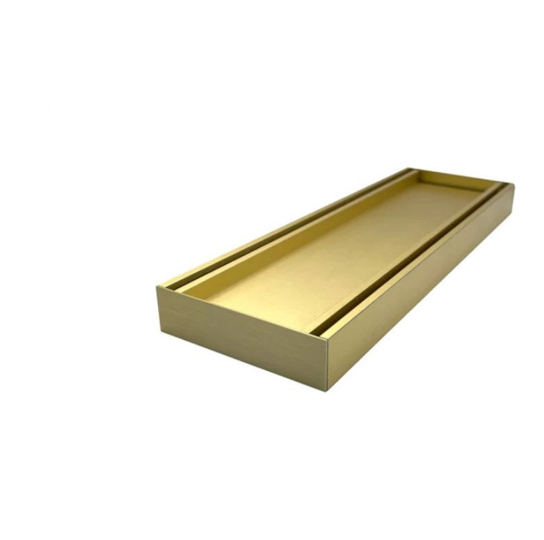 100x100x26mm Brushed Gold Ezy Flow Tile Insert Grate - MTO Marbles & Tiles Outlet