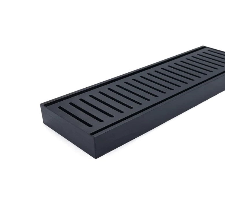 100x100x35mm Brushed Black Ezy Flow Floor Grate - MTO Marbles & Tiles Outlet