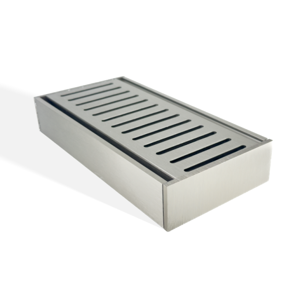100x100x35mm Brushed Nickel Ezy Flow Floor Grate - MTO Marbles & Tiles Outlet