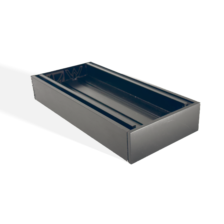 100x100x35mm Brushed Black Ezy Flow Tile Insert Grate - MTO Marbles & Tiles Outlet